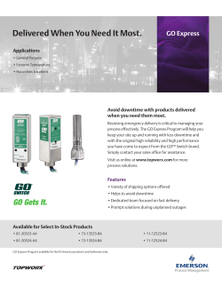 GO Switch Express Program Brochure