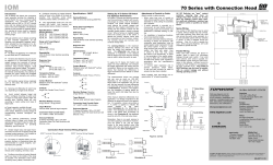 GO Switch 70 Series w/Connection Head IOM