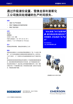 通过升级液位设置，雪佛龙菲利普斯化工公司挽回处理罐的生产时间损失。