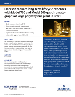 Proven Results: Emerson Reduced Long-Term Lifecycle Expenses with GCs