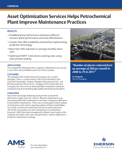 Asset Optimization Services Helps Petrochemical Plant Improve Maintenance Practices