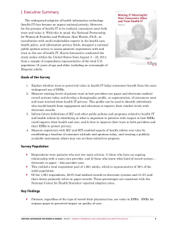 A snapshot of the national HIT opinion survey results