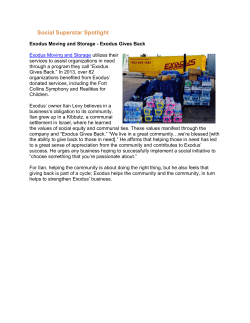 Exodus Moving and Storage: Exodus Gives Back