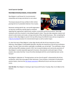 New Belgium Brewing Company: B-Corp Certified