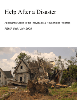 FEMA's Individuals and Households Program