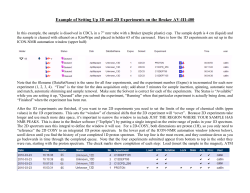 Instructions and Examples for Submitting 1D and 2D Experiments