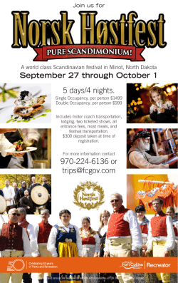 Norsk Hostfest: September 27-October 1