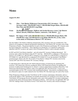 OR-036-003 CairnC - Memo