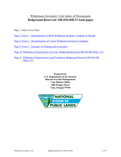 OR-036-040 Bedground Reservoir - All