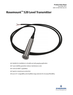 Rosemount 520 Product Data Sheet