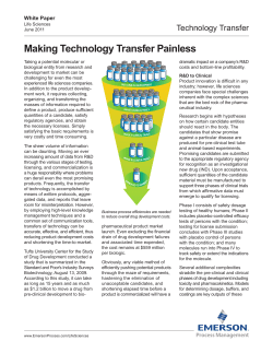 Making Technology Transfer Painless