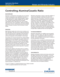 Controlling Alumina/Caustic Ratio