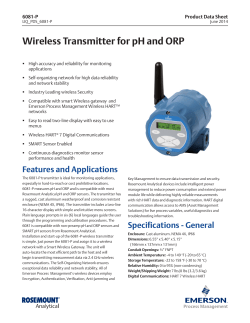 Product Data: 6081-P Wireless Transmitter for pH and ORP (Obsolete)