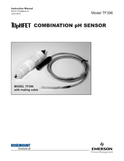 Manual: TF396 TUpHFet Non-Glass pH Sensor