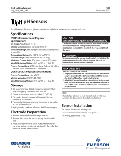 Manual: 397 TUpH pH Sensor Abridged