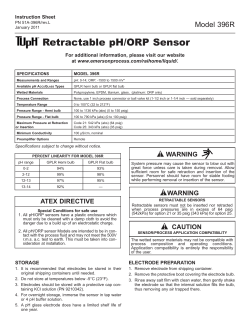 Manual: 396R Retractable TUpH pH/ORP Sensor Abridged