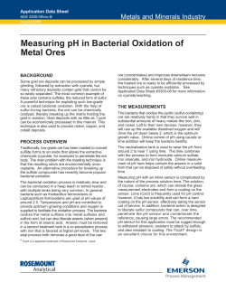 Measuring pH in Bacterial Oxidation of Metal Ores