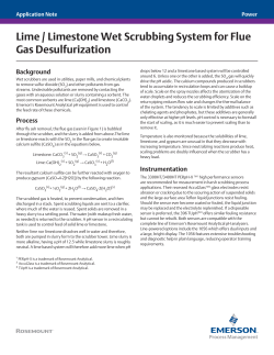 Application Note: Lime / Limestone Wet Scrubbing System for Flue Gas Desulfurization