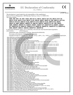Certification: pH Sensors EC Declaration of Conformity