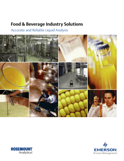 Brochure: Food and Beverage Industry