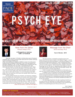 Fall 2015 (Vol. 28, Issue 1)