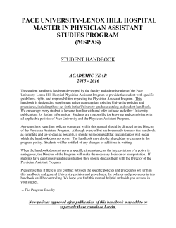 Class of 2017 Student Handbook