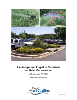 Irrigation Plan: Submittal Requirements