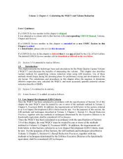 Chapter 3 Calculating the WQCV and Volume Reduction