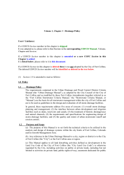 Chapter 1 Drainage Policy