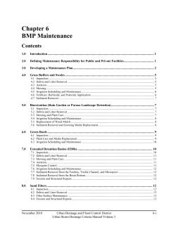 Chapter 6 BMP Maintenance