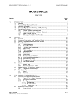 Chapter 7 Major Drainage