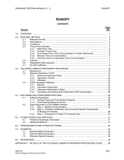 Chapter 5 Runoff