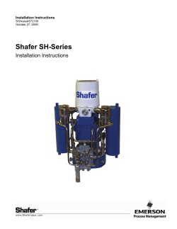 SH-Series Installation Manual