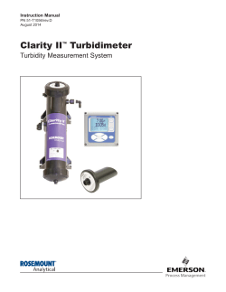 Manual: T1056 Clarity II Turbidimeter