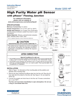 Manual: 3200 pHaser High Purity pH Sensor Abridged