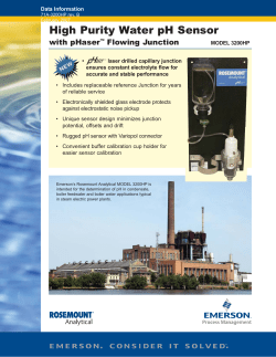 Flyer: 3200 pHaser High Purity Water pH Sensor
