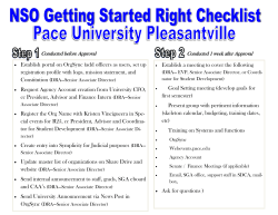 Getting Started Right Checklist - New Student Organization