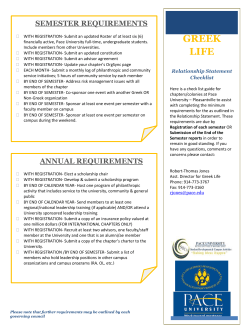 Greek Chapter Requirements