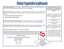 Student Organization Requirements