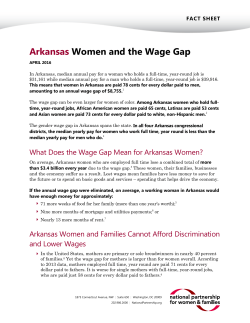 Arkansas Women and the Wage Gap