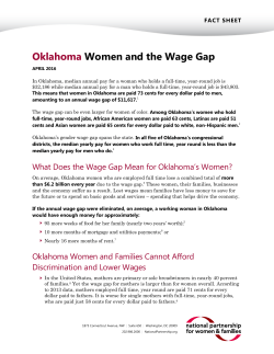 Oklahoma Women and the Wage Gap