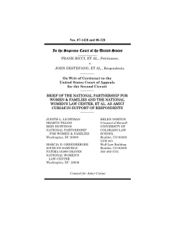 Amicus Brief: Frank Ricci et al. v. John Destefano et al.