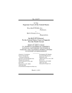 Amicus Brief: Walmart v. Betty Dukes