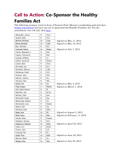 Senators Who Voted for Amendment 798 Who Do Not Co-Sponsor the HFA