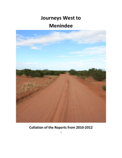 Journeys West to Menindee