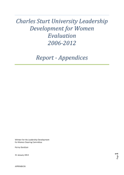 LDW Evaluation Report - 31 January 2013 - Appendices