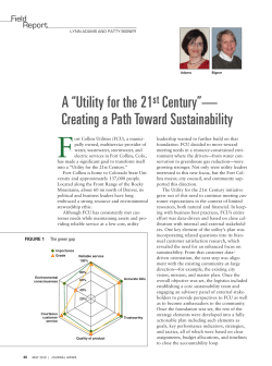 A Utility for the 21st Century: Creating a Path Toward Sustainability