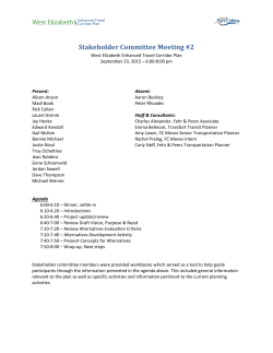 Stakeholder Meeting Summary