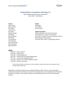 Stakeholder Meeting Summary