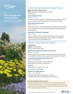 2014 Residential Environmental Program Series flyer